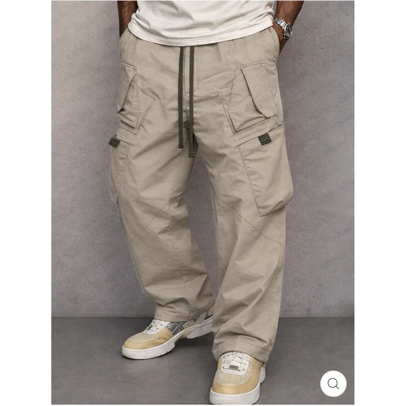 Coofandy Other - NWT COOFANDY Men's L Utility Straight Fit Cargo Pants Casual Khaki Drawstring